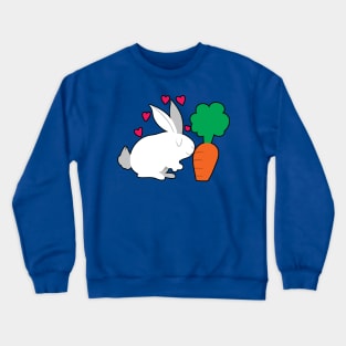 Cute Bunny and a Carrot Crewneck Sweatshirt